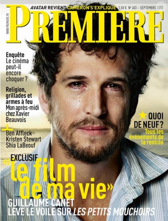 Guillaume Canet en couverture de Première, shooté par Jean-Baptiste Mondino, septembre 2010.