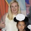 Hélène Darroze et ses filles Charlotte et Quitterie lors de la présentation en avant-première de la nouvelle attraction "Ratatouille : L'aventure totalement toquée" à Disneyland Paris à Marne-la-Vallée, le 21 juin 2014.