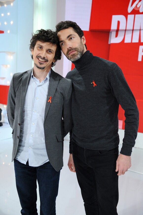 Exclusif - Arnaud Tsamere et Ben, Cédric Ben Abdallah - Enregistrement de l'émission "Vivement Dimanche prochain" au studio Gabriel, présentée par M.Drucker et diffusée le 7 avril sur France 2. Le 20 mars 2019 © Guillaume Gaffiot / Bestimage