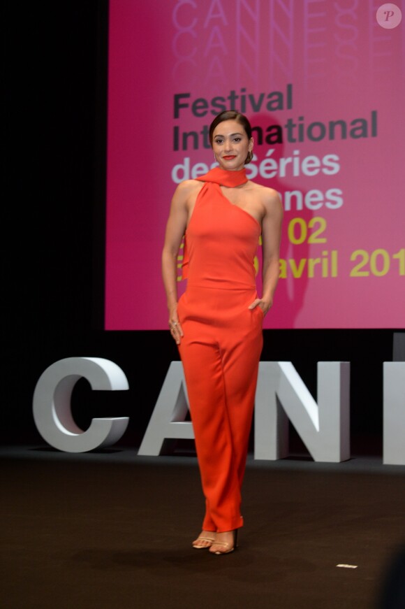 Lindsey Morgan - Soirée d'ouverture de la 2e édition du "Canneséries" au palais des Festivals à Cannes, France, le 5 avril 2019. © Rachid Bellak/Bestimage