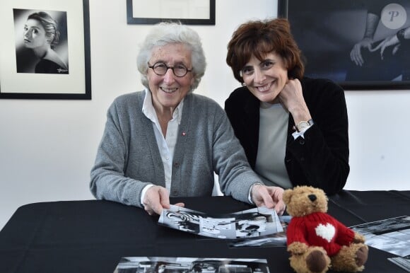 Exclusif - Francine Leca, Inès de le Fressange - Le Grand Prix Photo Saint Tropez, les membres du jury sélectionnent les lauréats du concours, les bénéfices de la vente des tirages seront reversés à l'association Mécénat Chirurgie Cardiaque. Studio Harcourt, Paris, le 8 avril 2019. ©Giancarlo Gorassini / Bestimage