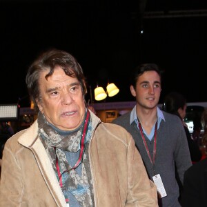 Bernard Tapie avec sa femme Dominique et le compagnon de sa fille sophie, Raphaël Goehrs - Dans le cadre du Gucci Paris Masters a eu lieu l'epreuve "Style & Competition for AMADE" a Villepinte le 7 décembre 2013.