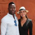 Ariane Brodier et son compagnon Fulgence Ouedraogo au village lors des internationaux de tennis de Roland Garros à Paris le 5 juin 2017. © Cyril Moreau / Dominique Jacovides / Bestimage