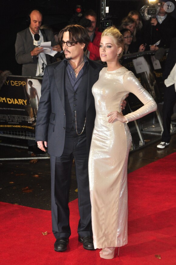 Johnny Depp et Amber Heard à Londres en 2011.