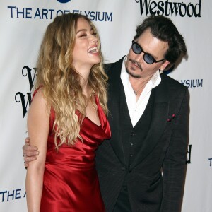 Johnny Depp et sa femme Amber Heard - 9 ème Gala Annuel "The Art Of Elysium" à Culver City le 9 janvier 2016.