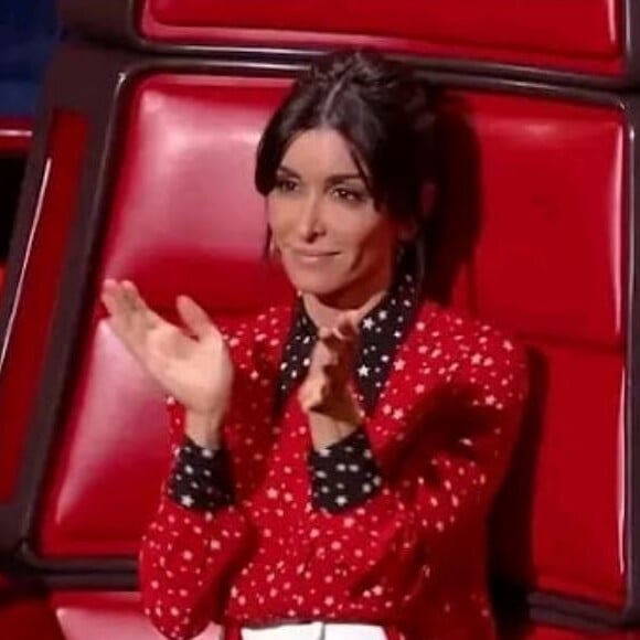 Jenifer dans "The Voice 8" sur TF1, le 13 avril 2019.