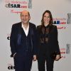 Kad Merad et sa compagne Julia Vignali - Photocall du dîner de la 44ème cérémonie des César au Fouquet's à Paris. Le 22 février 2019 © Pierre Perusseau / Bestimage