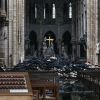 Illustrations des dégâts causés par l'incendie de la cathédrale Notre-Dame de Paris le 16 avril 2019. © Stéphane Lemouton / Bestimage