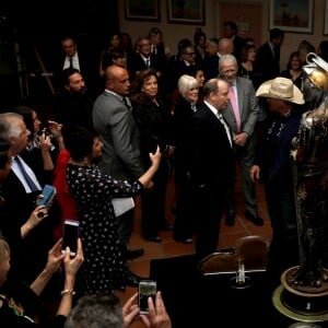 Le prince Albert II de Monaco, Linda Evans, Patrick Duffy, Stéphane Bolongaro - Grace Kelly 90 Years, exposition hommage à la princesse Grace de Monaco pour le 90ème anniversaire de sa naissance au Musée des Collections des voitures princières à Monaco le 18 avril 2019. © Jean-François Ottonello / Nice Matin / Bestimage