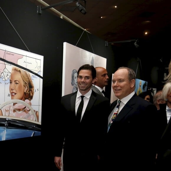 Le prince Albert II de Monaco - Grace Kelly 90 Years, exposition hommage à la princesse Grace de Monaco pour le 90ème anniversaire de sa naissance au Musée des Collections des voitures princières à Monaco le 18 avril 2019.© Jean-François Ottonello / Nice Matin / Bestimage