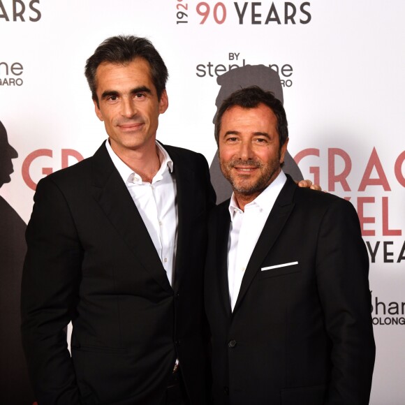 Raphaël Enthoven et Bernard Montiel - "Grace Kelly 90 Years", exposition hommage à la princesse Grace de Monaco pour le 90ème anniversaire de sa naissance au Musée des Colections des voitures princières à Monaco le 18 avril 2019. © Bruno Bebert/Bestimage