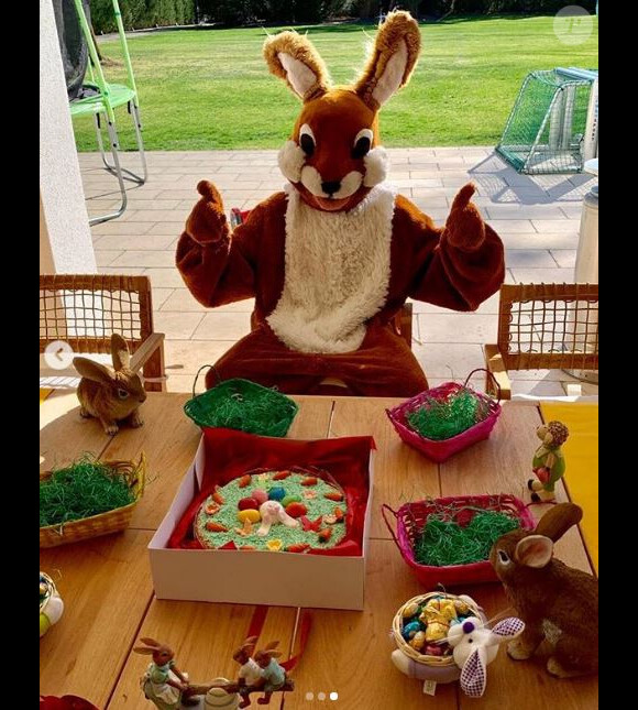 Franck Ribéry déguisé en lapin pour Pâques. Instagram, le 21 avril 2019.