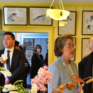 Brigitte Macron et Akie Abe, femme du premier ministre du Japon - Visite de Giverny. Le 23 avril 2019 © Christian Liewig / Pool / Bestimage