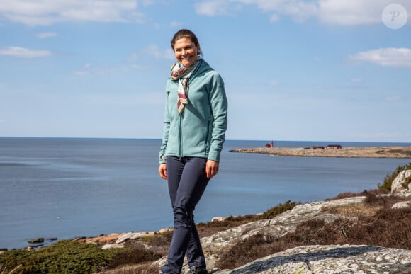 La princesse héritière Victoria de Suède en promenade dans le comté de Halland le 12 avril 2019 dans le cadre de son programme de promotion des paysages suédois. © Raphael Stecksén/Cour royale de Suède
