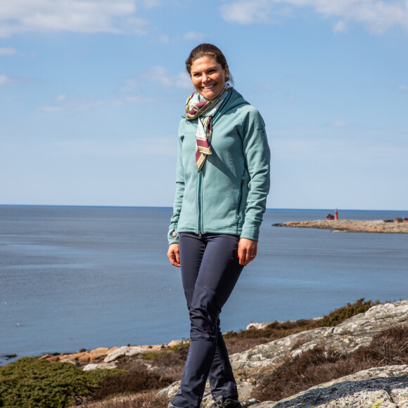 La princesse héritière Victoria de Suède en promenade dans le comté de Halland le 12 avril 2019 dans le cadre de son programme de promotion des paysages suédois. © Raphael Stecksén/Cour royale de Suède