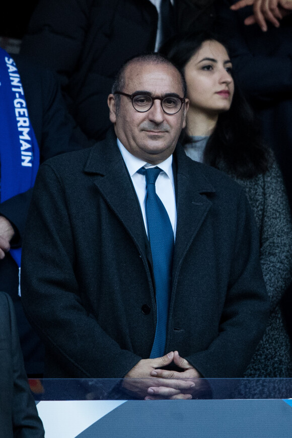 Laurent Nuñez, secrétaire d'Etat auprès du ministre de l'Intérieur, lors de la victoire du Stade Rennais (2-2, 6-5 aux t.a.b.) en finale de la Coupe de France contre le PSG le 27 avril 2019 au Stade de France.