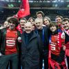 François-Henri Pinault et François Pinault étaient présents en famille le 27 avril 2019 au Stade de France pour la finale de la Coupe de France remportée par leur club, le Stade Rennais, contre le PSG.