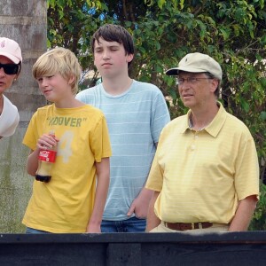 Melinda et Bill Gates supportent leur fille Jennifer lors d'une compétition équestre en Floride, en 2012.