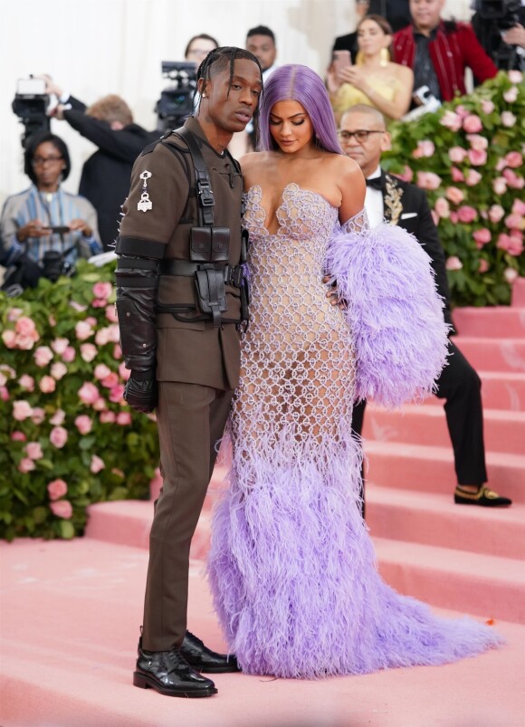 Travis Scott et sa compagne Kylie Jenner - Arrivée des people à l'after party de la 71ème édition du MET Gala (Met Ball, Costume Institute Benefit) sur le thème "Camp: Notes on Fashion" au Metropolitan Museum of Art à New York, le 6 mai 2019