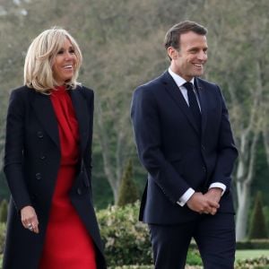 Emmanuel et Brigite Macron au Château de Chambord dans le cadre des célébrations du 500e anniversaire de la mort de Léonard de Vinci, Loir-et-Cher, le 2 mai 2019.© Stéphane Lemouton / Bestimage