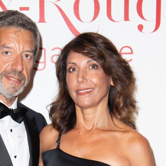 Michel Cymes et sa femme Nathalie - 70ème édition du gala de la Croix Rouge monegasque à Monaco le 27 juillet 2018. © Pierre Villard/Le Palais Princier/Monte-Carlo-SBM via Bestimage