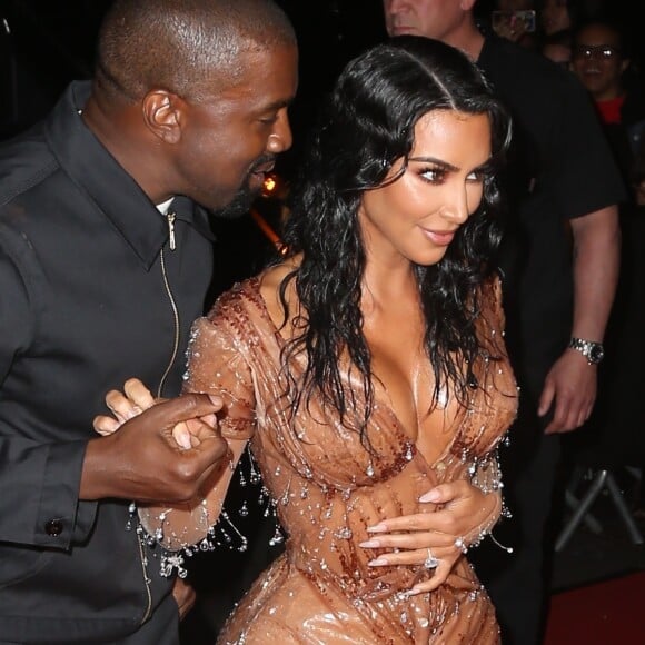 Kim Kardashian et son mari Kanye West rentrent à l'hôtel "The Mark" après la 71ème édition du MET Gala (Met Ball, Costume Institute Benefit) à New York, le 6 mai 2019