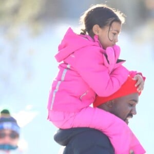 Exclusif - Kim Kardashian, son mari Kanye West et leurs enfants Saint et North à Aspen, Colorado, Etats-Unis, le 30 décembre 2018.