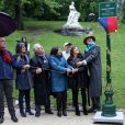 La maire de Paris, Anne Hidalgo inaugure une allée au nom de Jacques Higelin dans le parc Montsouris, Paris, le 11 mai 2019. © Stéphane Lemouton / Bestimage