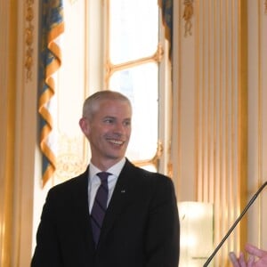 Exclusif - Franck Riester et Christophe Dechavanne - Christophe Dechavanne reçoit le grade d'Officier des Arts et des Lettres au Ministère de la Culture à Paris le 15 mai 2019. © Coadic Guirec / Bestimage