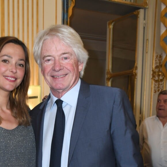 Exclusif - Sandrine Quétier et Patrice Carmouze - Christophe Dechavanne reçoit le grade d'Officier des Arts et des Lettres au Ministère de la Culture à Paris le 15 mai 2019. © Coadic Guirec / Bestimage