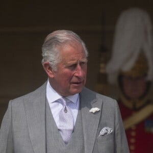 Le prince Charles, prince de Galles, et Camilla Parker Bowles, duchesse de Cornouailles, et la princesse Anne lors de la garden-party annuelle de Buckingham Palace. Londres, le 15 mai 2019.