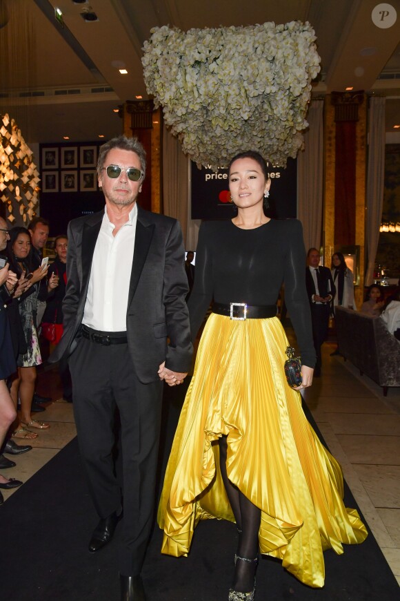 Jean-Michel Jarre et sa compagne Gong Li  à l'hôtel Majestic lors du 72ème Festival International du Film de Cannes le 19 mai 2019. © Pierre Perusseau/Bestimage