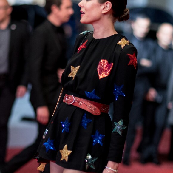 Charlotte Casiraghi, habillée en Saint Laurent - Montée des marches du film "Lux Aeterna" lors du 72ème Festival International du Film de Cannes. Le 18 mai 2019 © Jacovides-Moreau / Bestimage