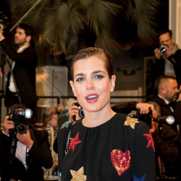 Charlotte Casiraghi, habillée en Saint Laurent - Montée des marches du film "Lux Aeterna" lors du 72ème Festival International du Film de Cannes. Le 18 mai 2019 © Jacovides-Moreau / Bestimage