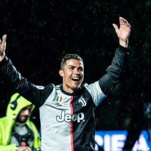 Cristiano Ronaldo - Cristiano Ronaldo fête en famille le titre de champion d'Italie avec son équipe la Juventus de Turin à Turin le 19 Mai 2019.