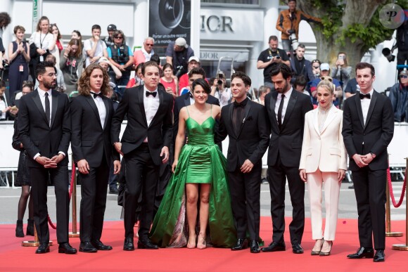Adib Alkhalidey, Samuel Gauthier, Antoine Pilon, Catherine Brunet, Xavier Dolan, Gabriel D'Almeida Freitas, Nancy Grant, Pier-Luc Funk - Montée des marches du film « Matthias et Maxime » lors du 72ème Festival International du Film de Cannes, le 22 mai 2019. © Jacovides-Moreau / Bestimage