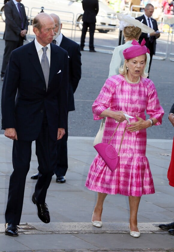 Le prince Edward, duc de Kent, et sa femme Katharine, duchesse de Kent, le 4 juin 2013 à l'abbaye de Westminster pour une cérémonie marquant le 60e anniversaire du couronnement d'Elizabeth II.