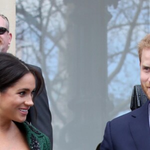 Meghan Markle, duchesse de Sussex, portant du Erdem, à la Canada House à Londres le 11 mars 2019 dans le cadre d'une cérémonie pour la Journée du Commonwealth.