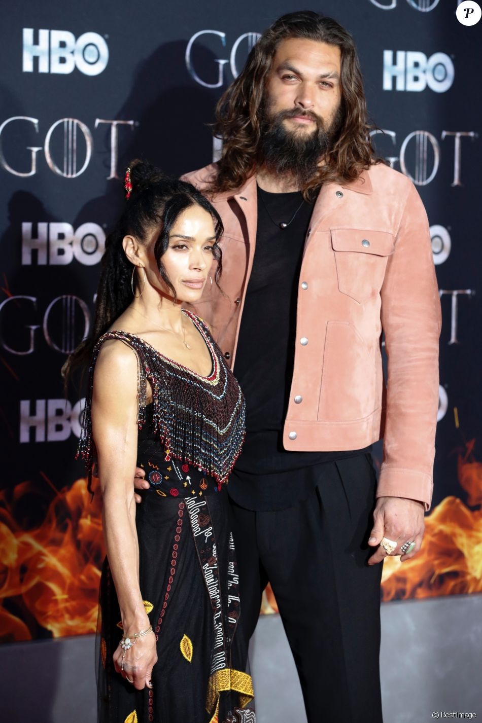 Jason Momoa, Lisa Bonet à la première de Game of Thrones - Saison 8 au