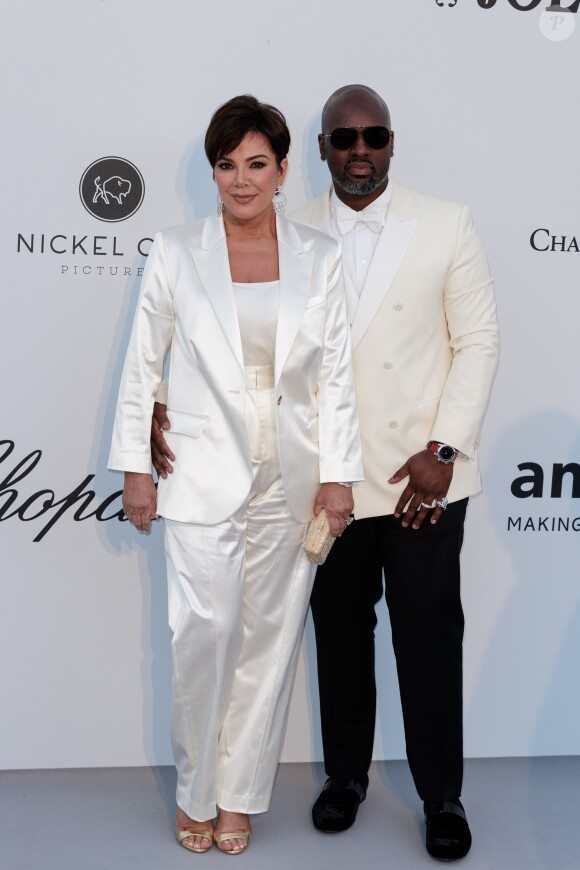 Kris Jenner et son compagnon Corey Gamble à la soirée AmfAR Gala Cannes 2019 à l'Eden Roc au Cap d'Antibes, lors du 72ème Festival International du Film de Cannes, le 23 mai 2019. © Jacovides / Moreau / Bestimage