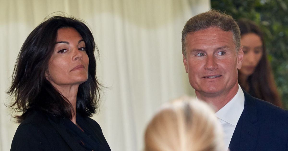 David Coulthard et sa femme Karen - Obsèques du pilote de ...
