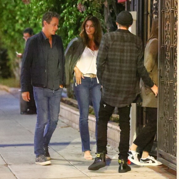 Exclusif - Cindy Crawford et son mari Rande Gerber sont allés dîner avec leurs enfants Kaia et Presley dans le restaurant 'Matsuhisa' à Los Angeles, le 29 mai 2019.