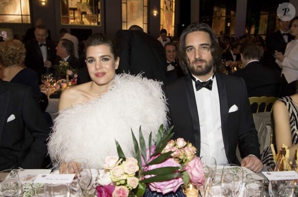 Charlotte Casiraghi et son compagnon Dimitri Rassam - 64ème Bal de la Rose sur le thème de Manhattan, imaginé par K.Lagerfeld, au profit de la Fondation Princesse Grace, dans la Salle des Etoiles au Sporting Monte Carlo à Monaco. Le 24 mars 2018 © Pierre Villard / Palais Princier / SBM via Bestimage