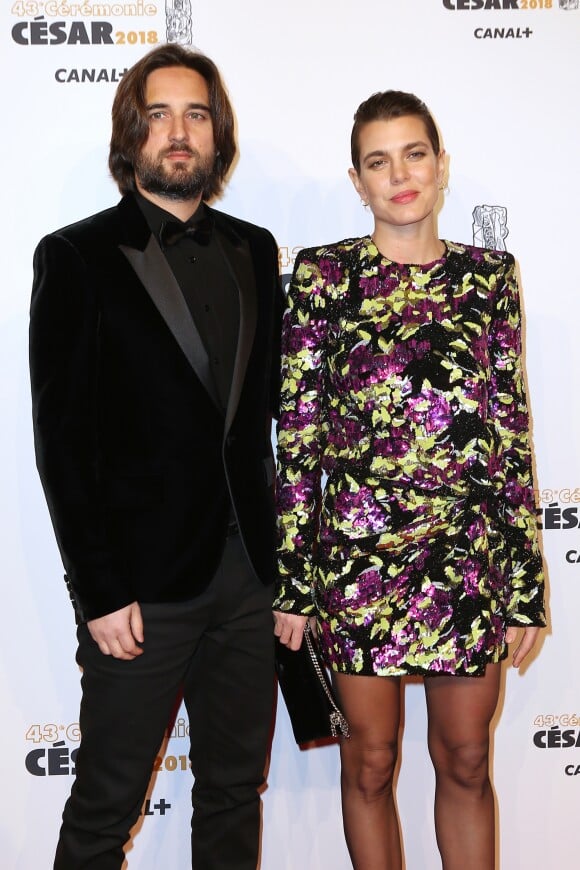 Charlotte Casiraghi et son compagnon Dimitri Rassam - Photocall lors de la 43ème cérémonie des Cesar à la salle Pleyel à Paris, le 2 mars 2018. © Dominique Jacovides - Olivier Borde / Bestimage