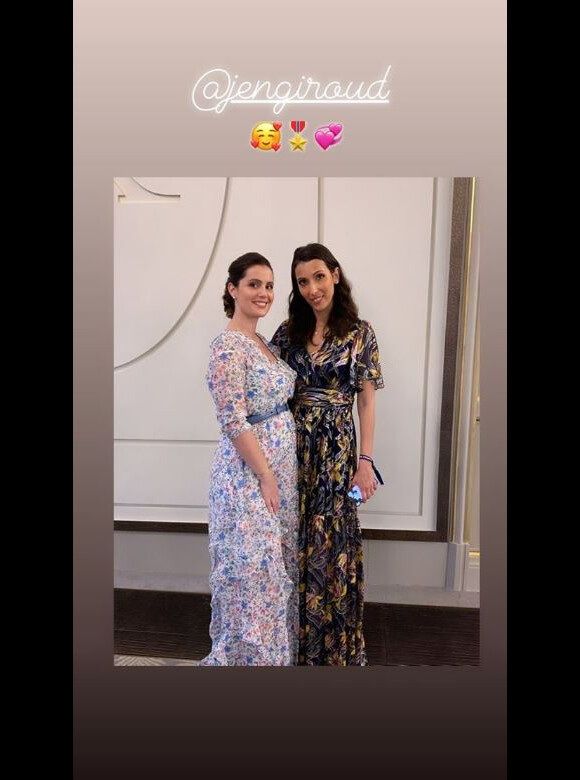 Marine Lloris et Jennifer Giroud à l'Elysée le 4 juin 2019.