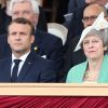Le président français Emmanuel Macron et la première ministre britannique Theresa May - Cérémonie à Portsmouth pour le 75ème anniversaire du débarquement en Normandie pendant la Seconde Guerre Mondiale. Le 5 juin 2019