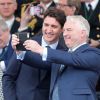 Le premier ministre du Canada Justin Trudeau - Cérémonie à Portsmouth pour le 75ème anniversaire du débarquement en Normandie pendant la Seconde Guerre Mondiale. Le 5 juin 2019