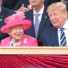 La reine Elisabeth II d'Angleterre et le président des Etats-Unis Donald Trump - Cérémonie à Portsmouth pour le 75ème anniversaire du débarquement en Normandie pendant la Seconde Guerre Mondiale. Le 5 juin 2019