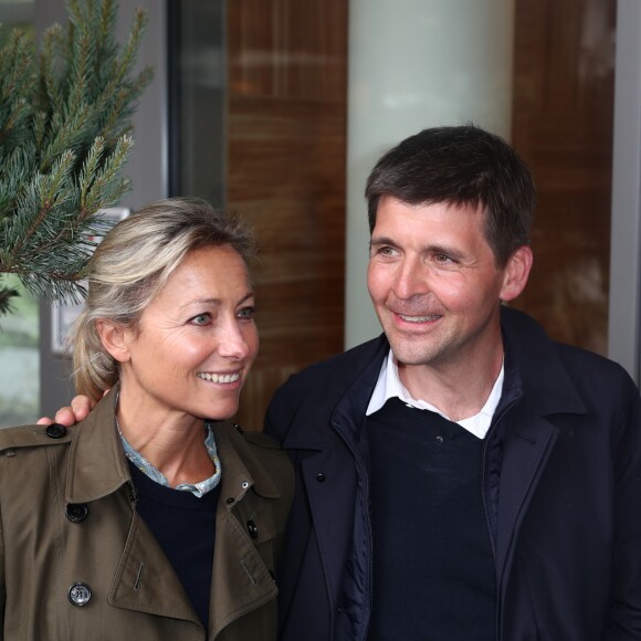 Anne-Sophie Lapix, Thomas Sotto au village des internationaux de France de tennis de Roland Garros 2019 à Paris le 7 juin 2019. © Jacovides / Moreau / Bestimage