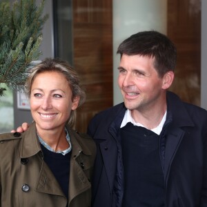 Anne-Sophie Lapix, Thomas Sotto au village des internationaux de France de tennis de Roland Garros 2019 à Paris le 7 juin 2019. © Jacovides / Moreau / Bestimage